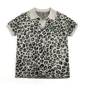 NumbAsia Embroidered Leopard Print Jacquard Sweater Polo Shirt