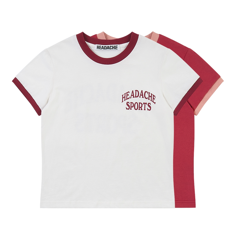 HEADACHE Front Shoulder Slim Fit Casual Tee