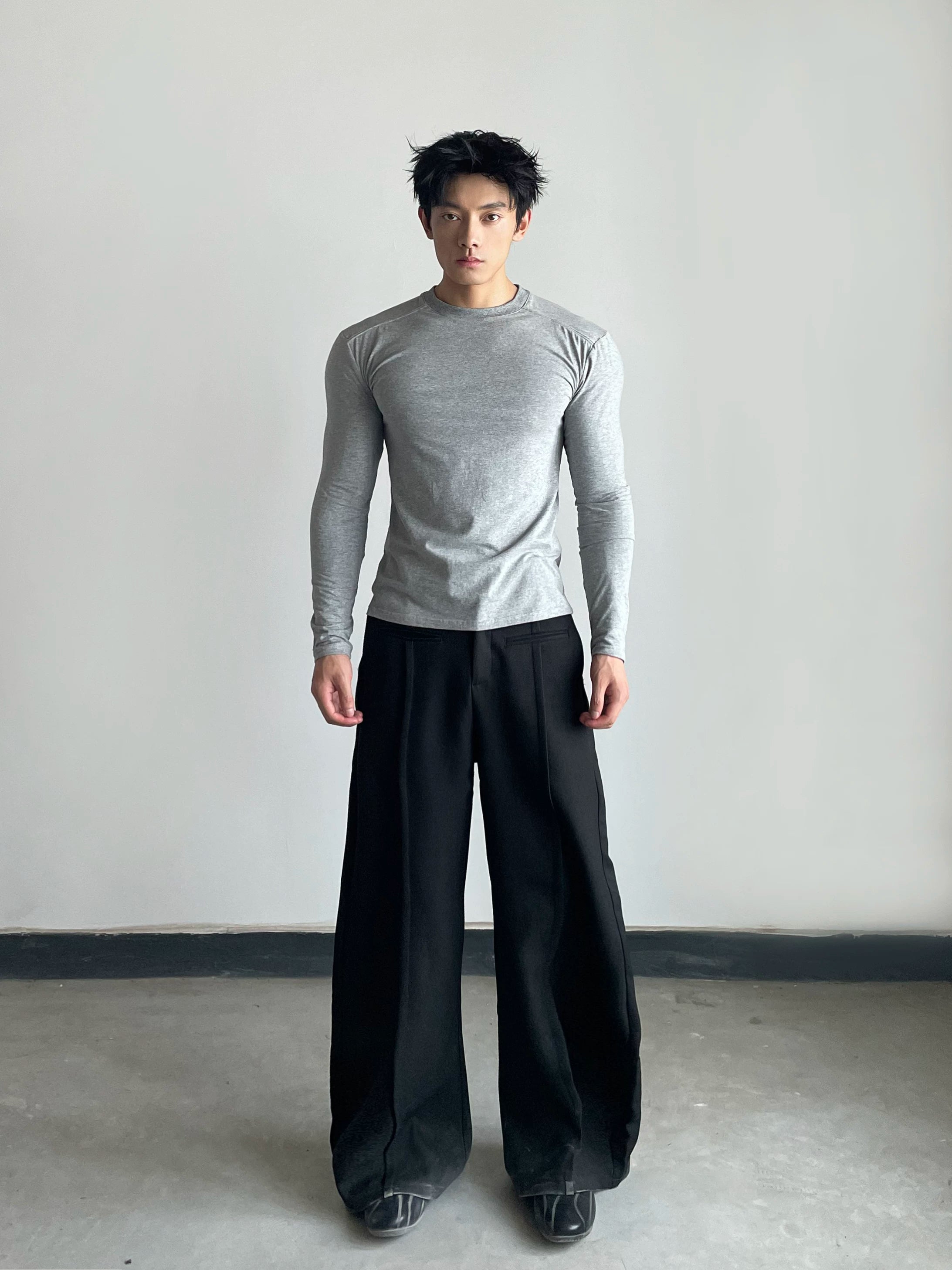 DAY NY High Elastic Front Shoulder Slim Versatile Tee