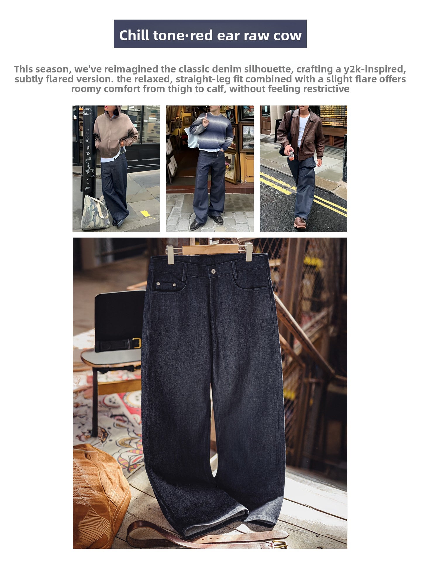 Madden retro slightly stretched wide-leg jeans