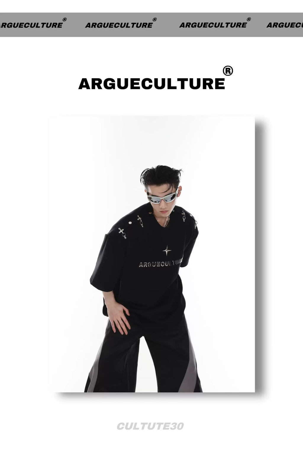 ArguECulturE Retro One-word Shoulder Loose Tee