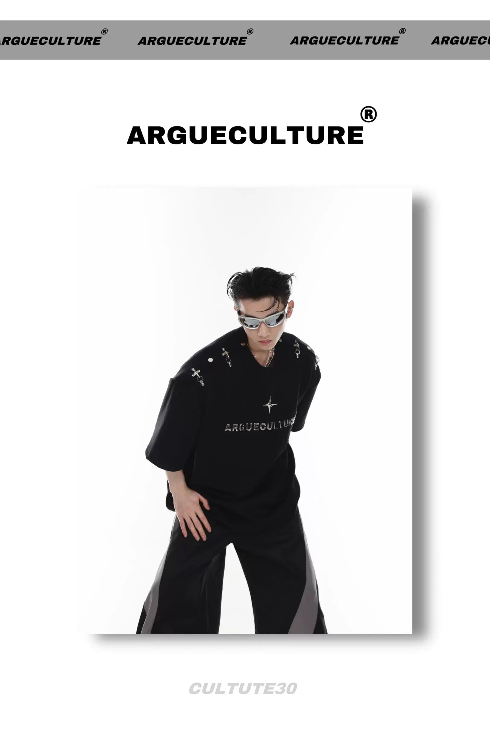 ArguECulturE Retro One-word Shoulder Loose Tee