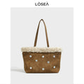 LOSEA Plush Large Capacity Tote Bag