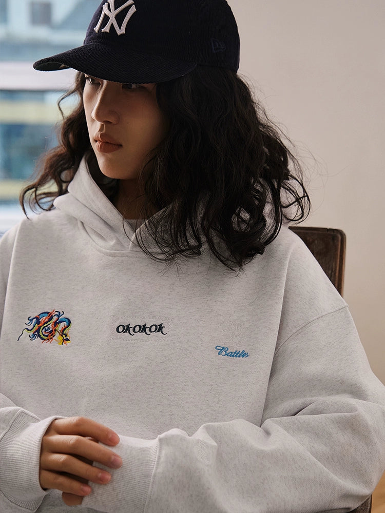 Battles Year of The Dragon Limited Embroidery Hooded Sweater