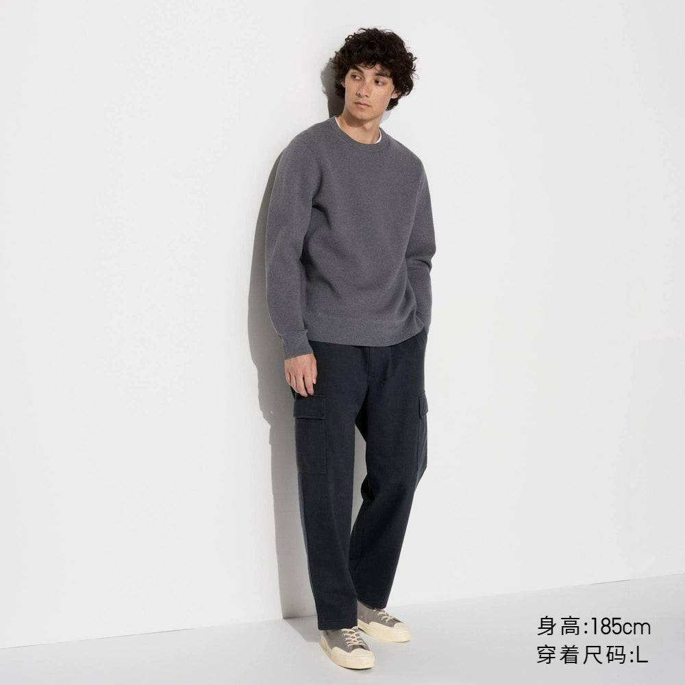 Uniqlo men's clothing and women's clothing washed loose casual tooling nine-point pants/easy casual pants 474100 473177