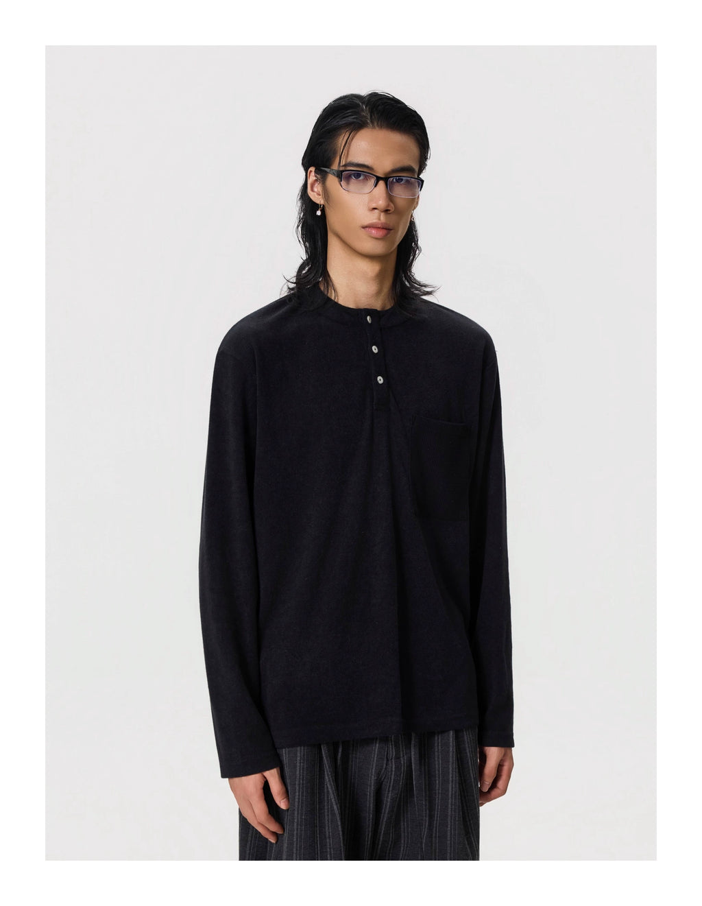 BTSG Soft Waxy Loose Woolen Inner Long Sleeve