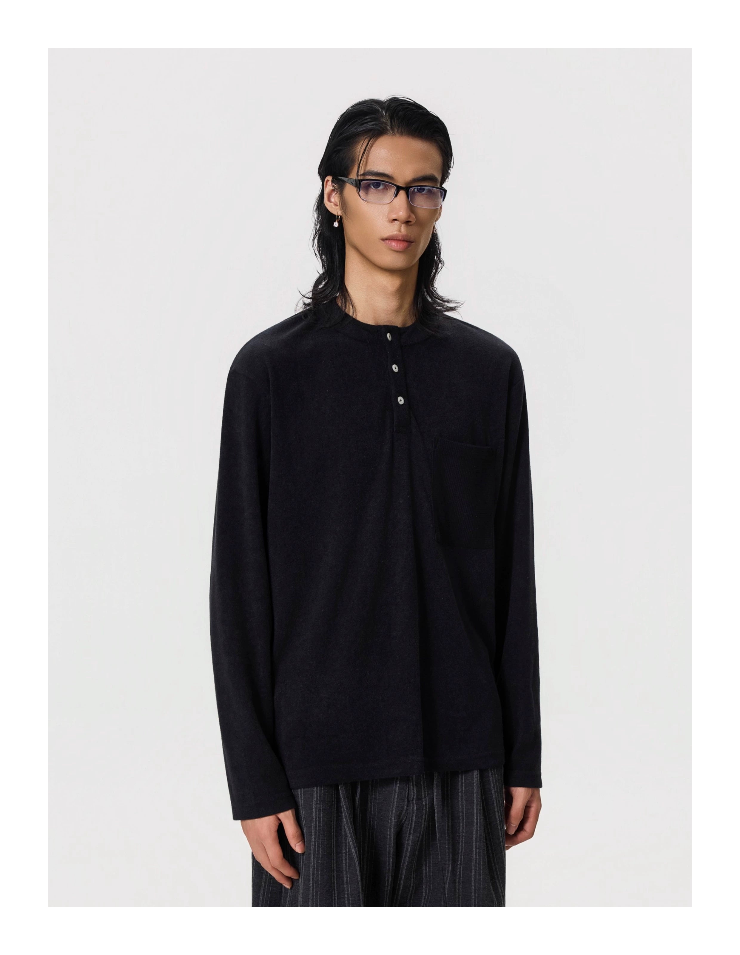 BTSG Soft Waxy Loose Woolen Inner Long Sleeve