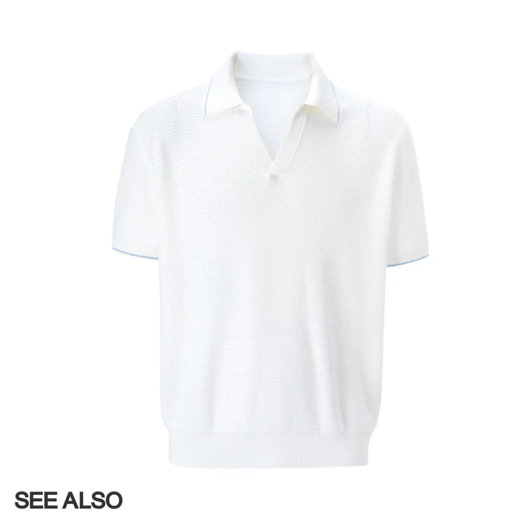 SEE ALSO Soft Waxy Lapel Short-sleeved Knitted Sweater