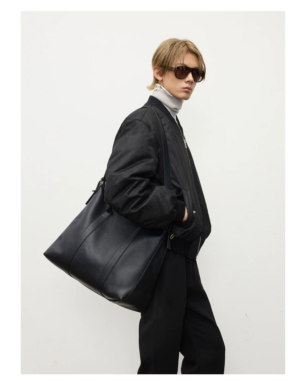 TERRAINCOGNITA Suede Splicing Large Capacity Tote Crossbody Bag