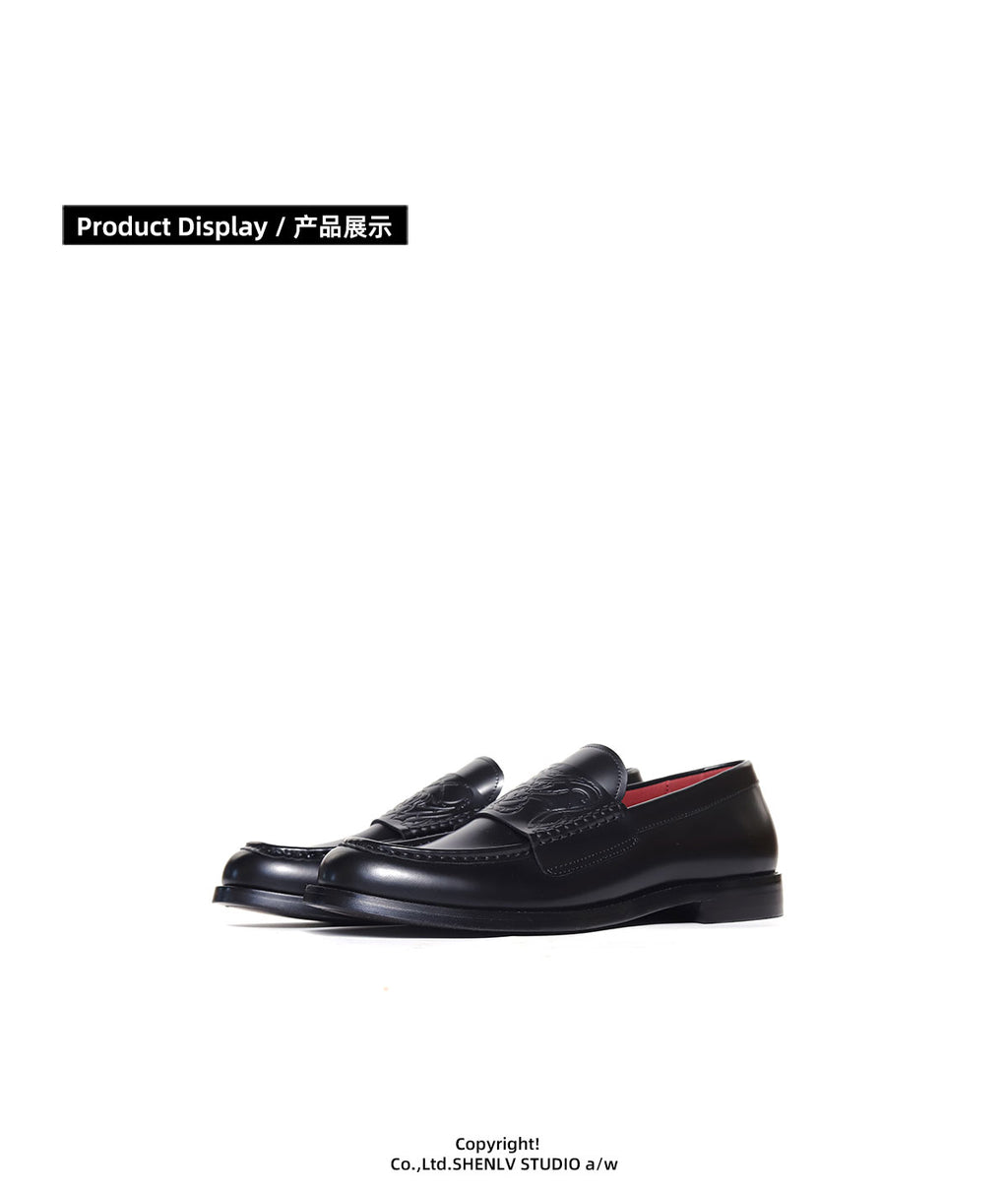 SHENLV STUDIO Vampire embossed cowhide loafers
