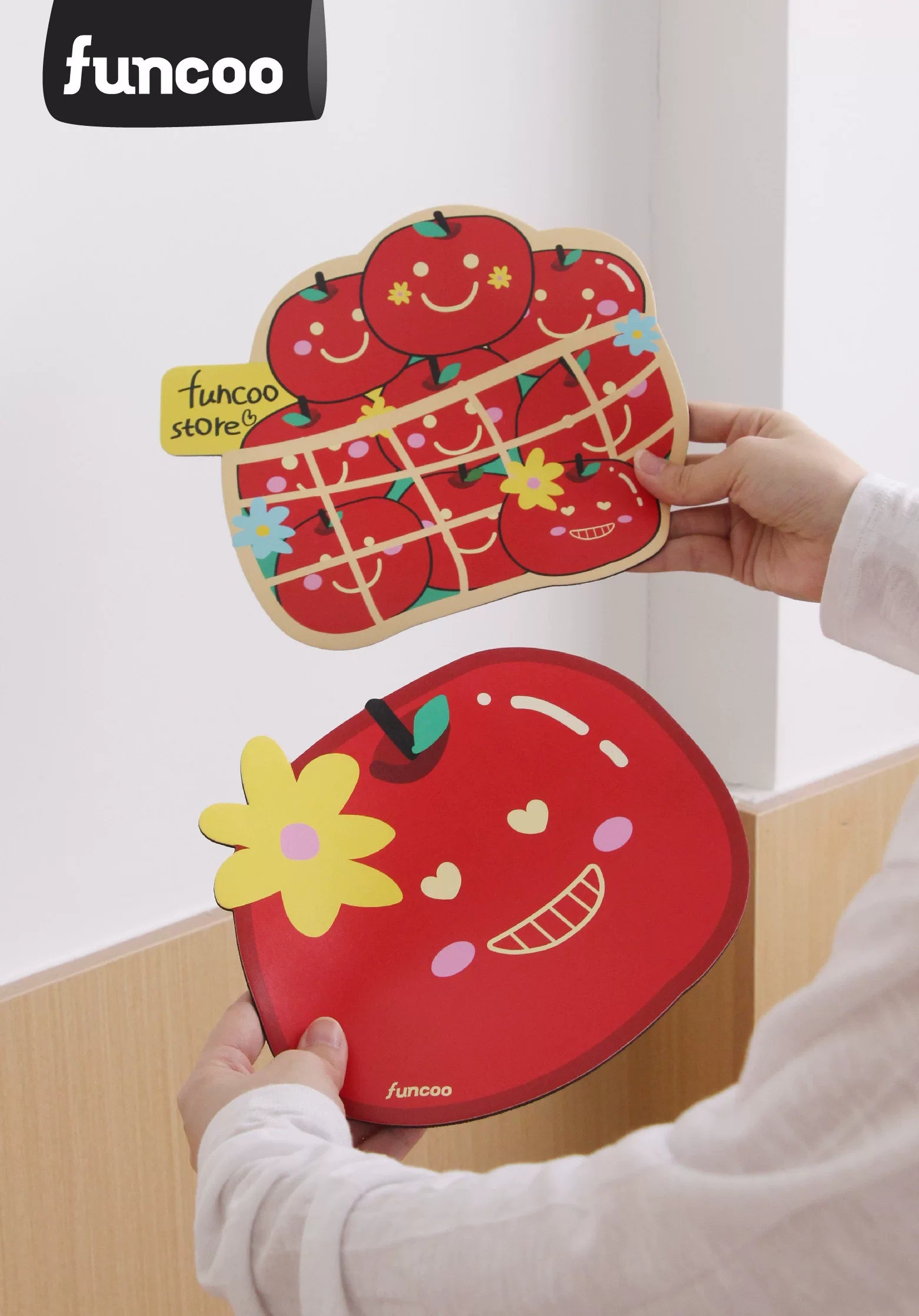 FUNCOO Non-slip Rubber Cute Apple Mouse Pad