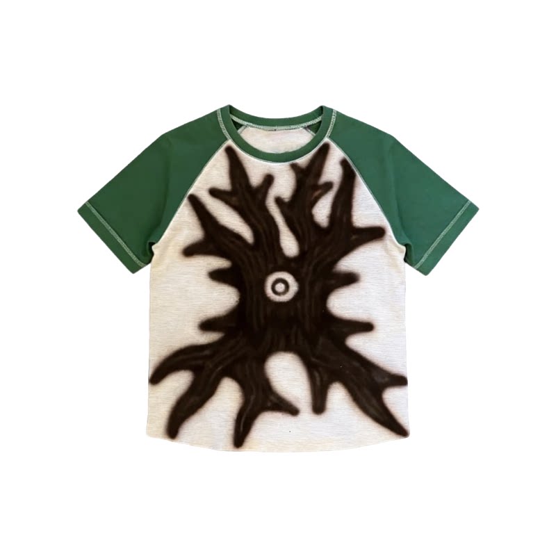 KONOOT Contrast Color Casual Loose Tee