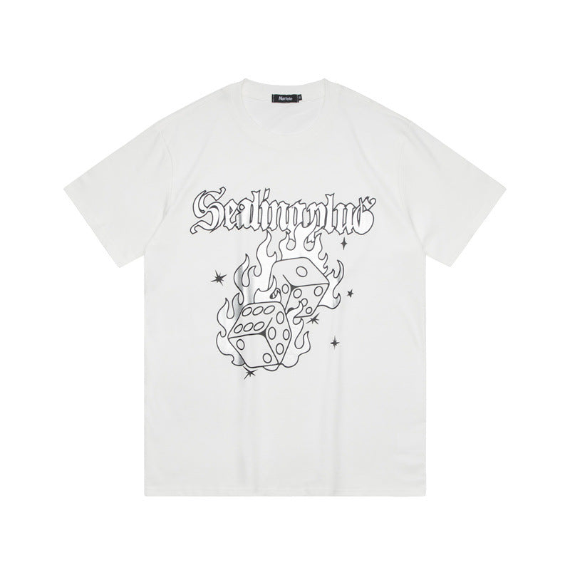 Nariele Fun Print Crew Neck Versatile Tee