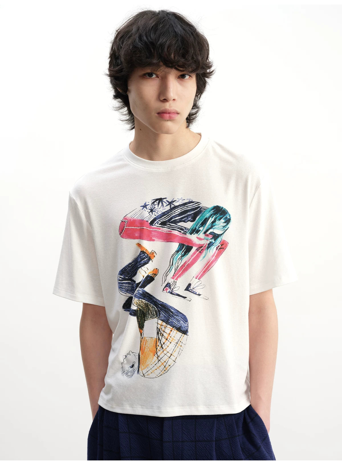JCAESAR Comfortable Digital Direct Injection Casual Tee