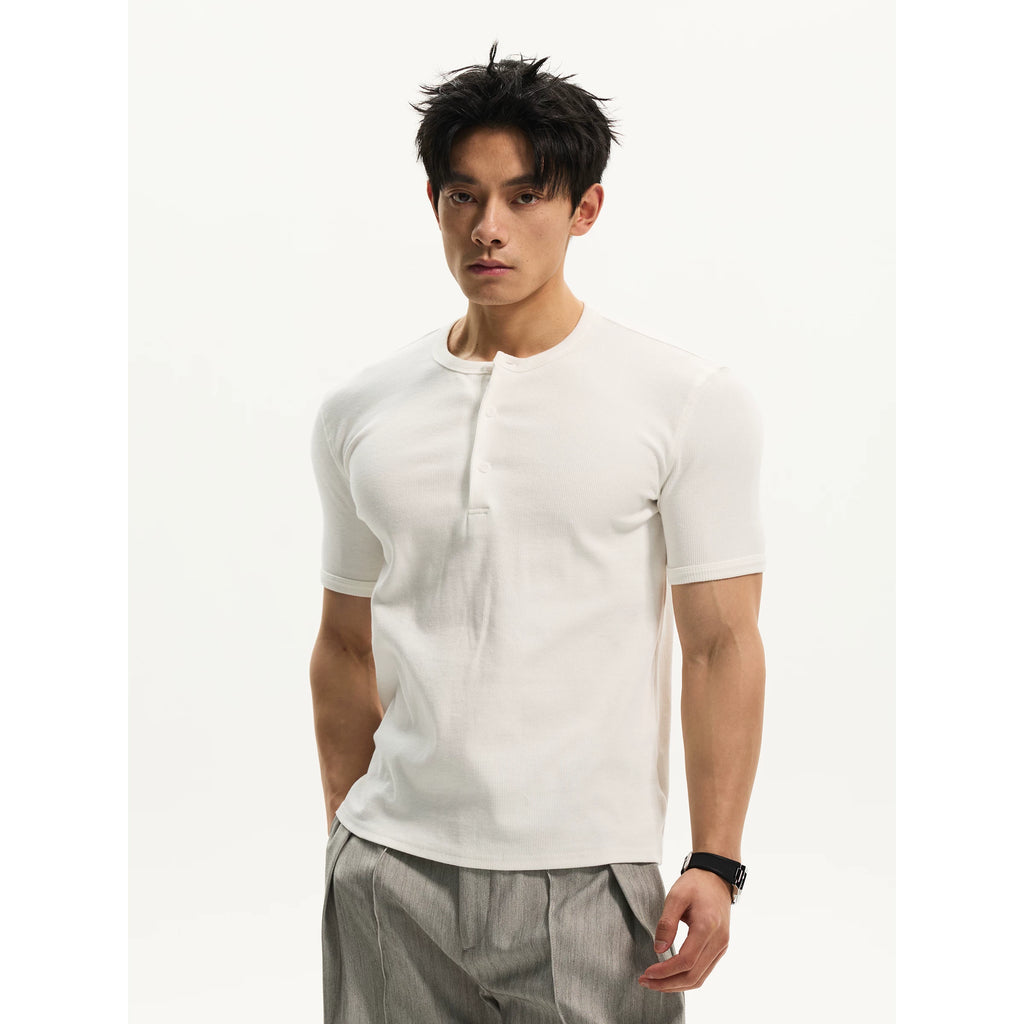 DAY NY Henry Collar Slim Fit Versatile Tee