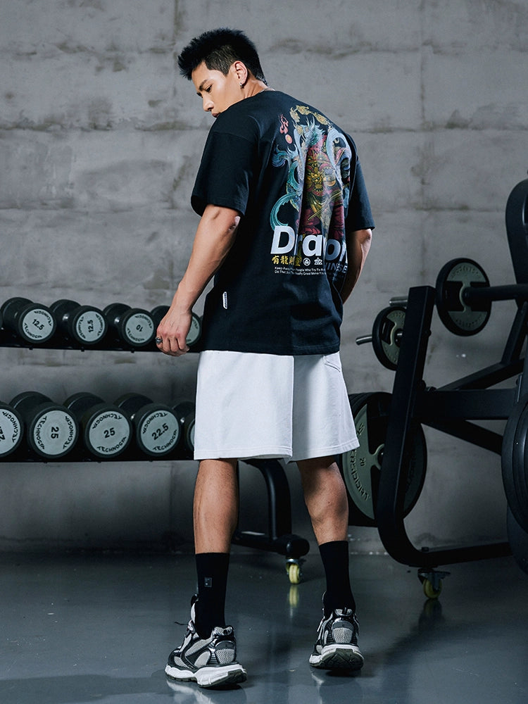 Muscle Dog Loose Half Sleeve Casual Fitness Tee