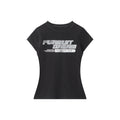 HeyHenry Niche Letter Print Crew Neck Slim Tee