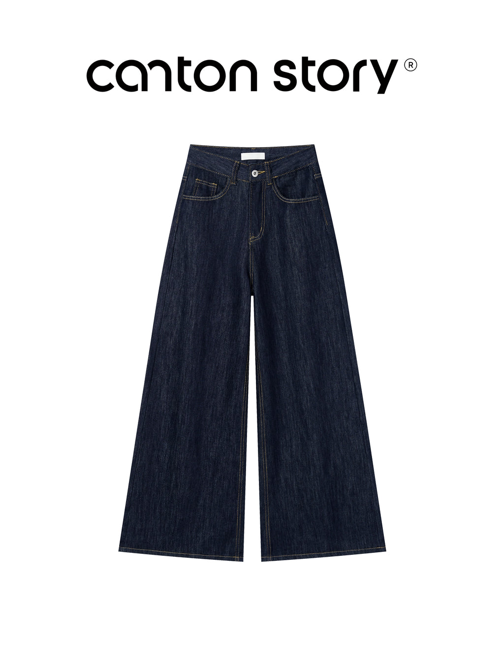 Cantonstory Korean Retro High Waist Jeans
