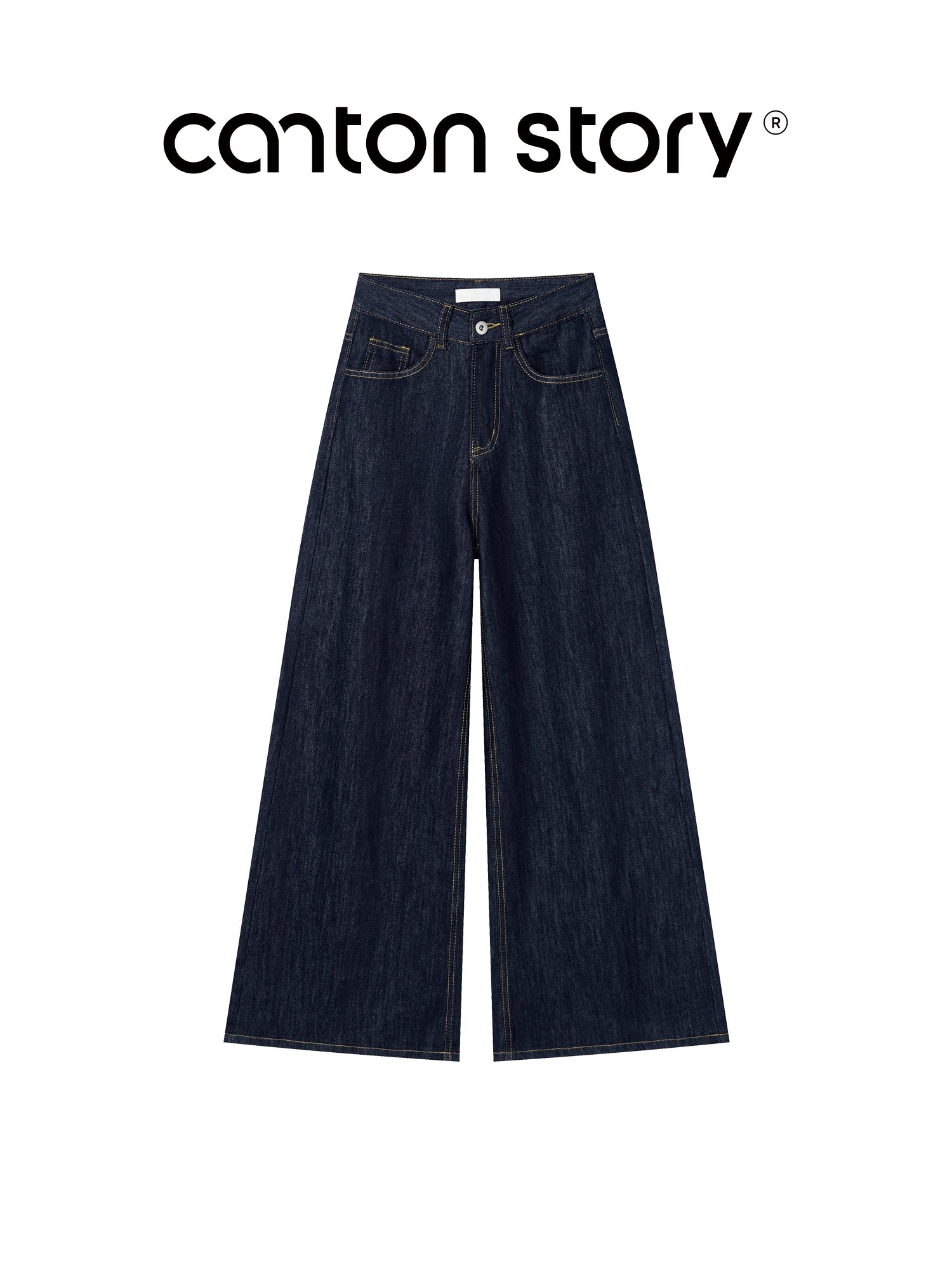 Cantonstory Korean Retro High Waist Jeans