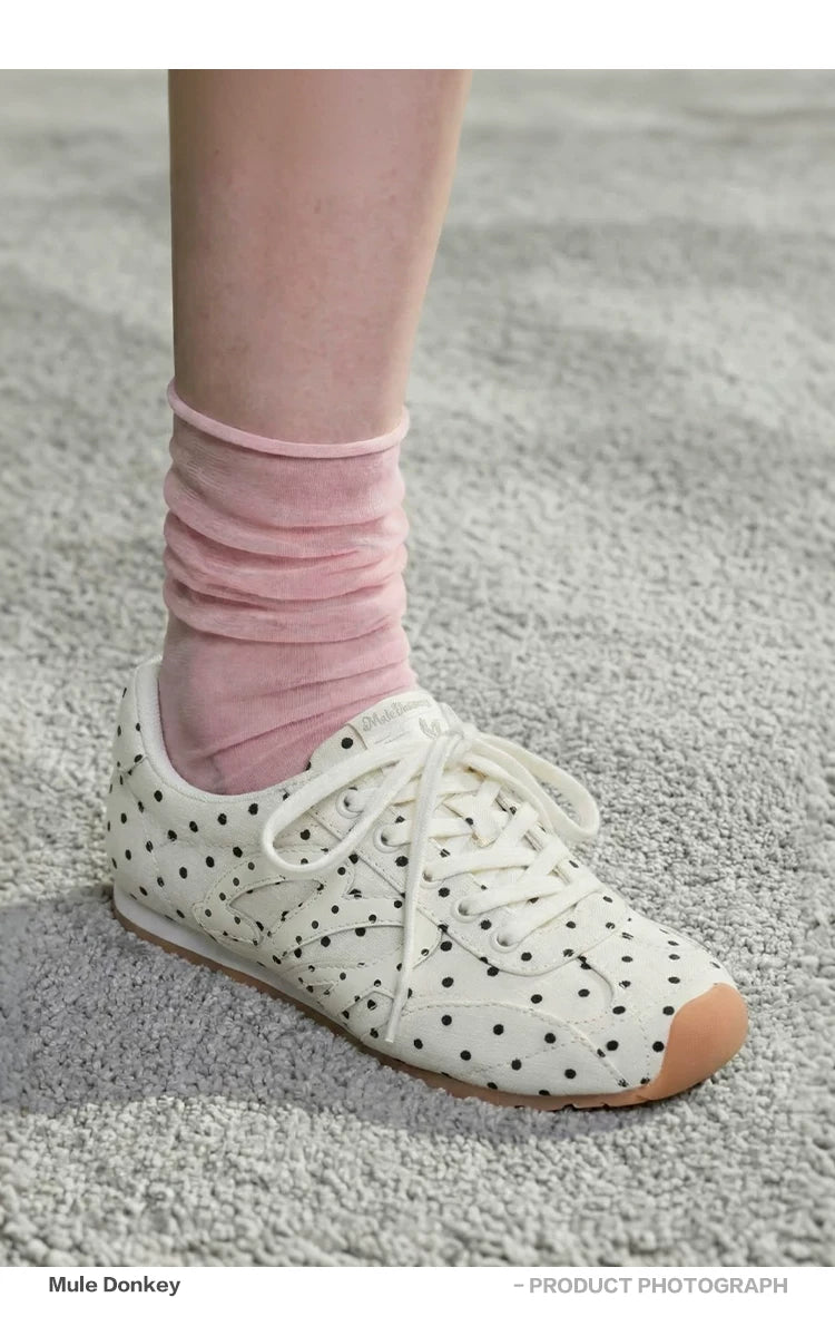 Donkey Polka Dot Versatile Simple Thin-soled Casual Shoes