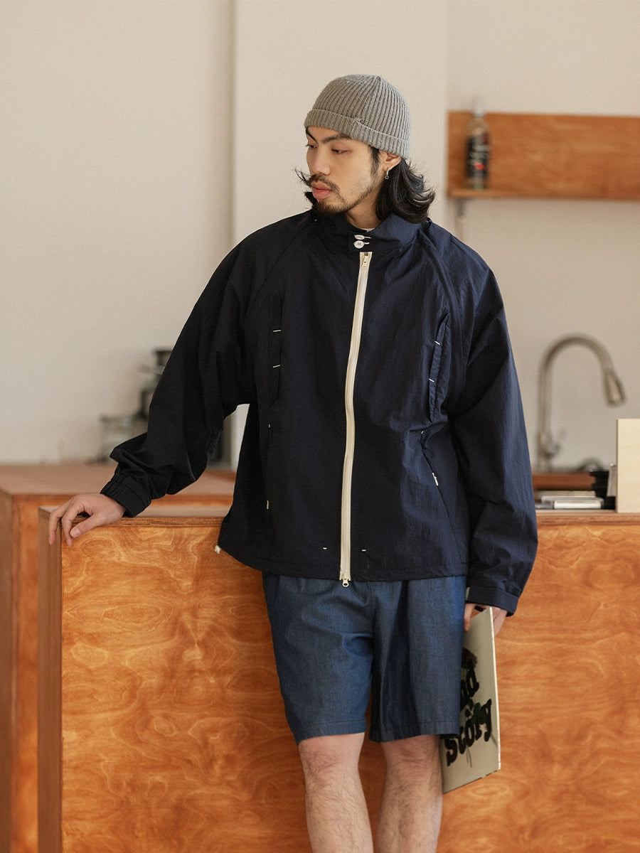NOEARS Japanese Retro Loose Stand-up Jacket