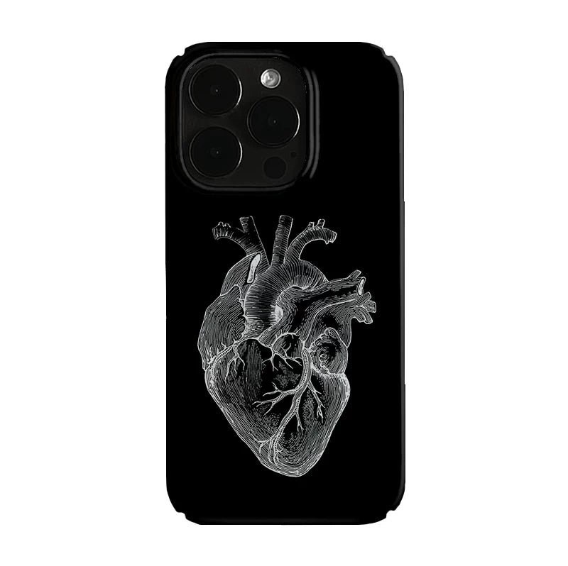 Pbcase Dark Wind Heart Art Niche Apple Phone Case