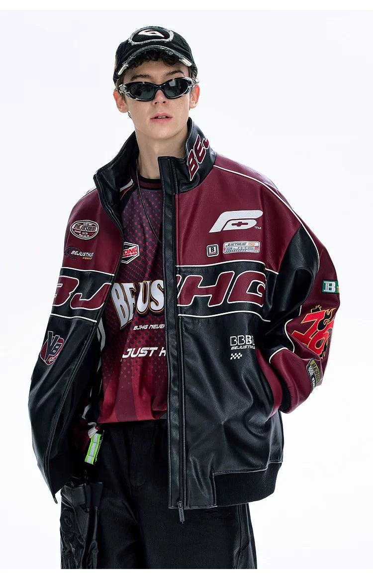 BJHG Premium Sense Racing Leather Jacket