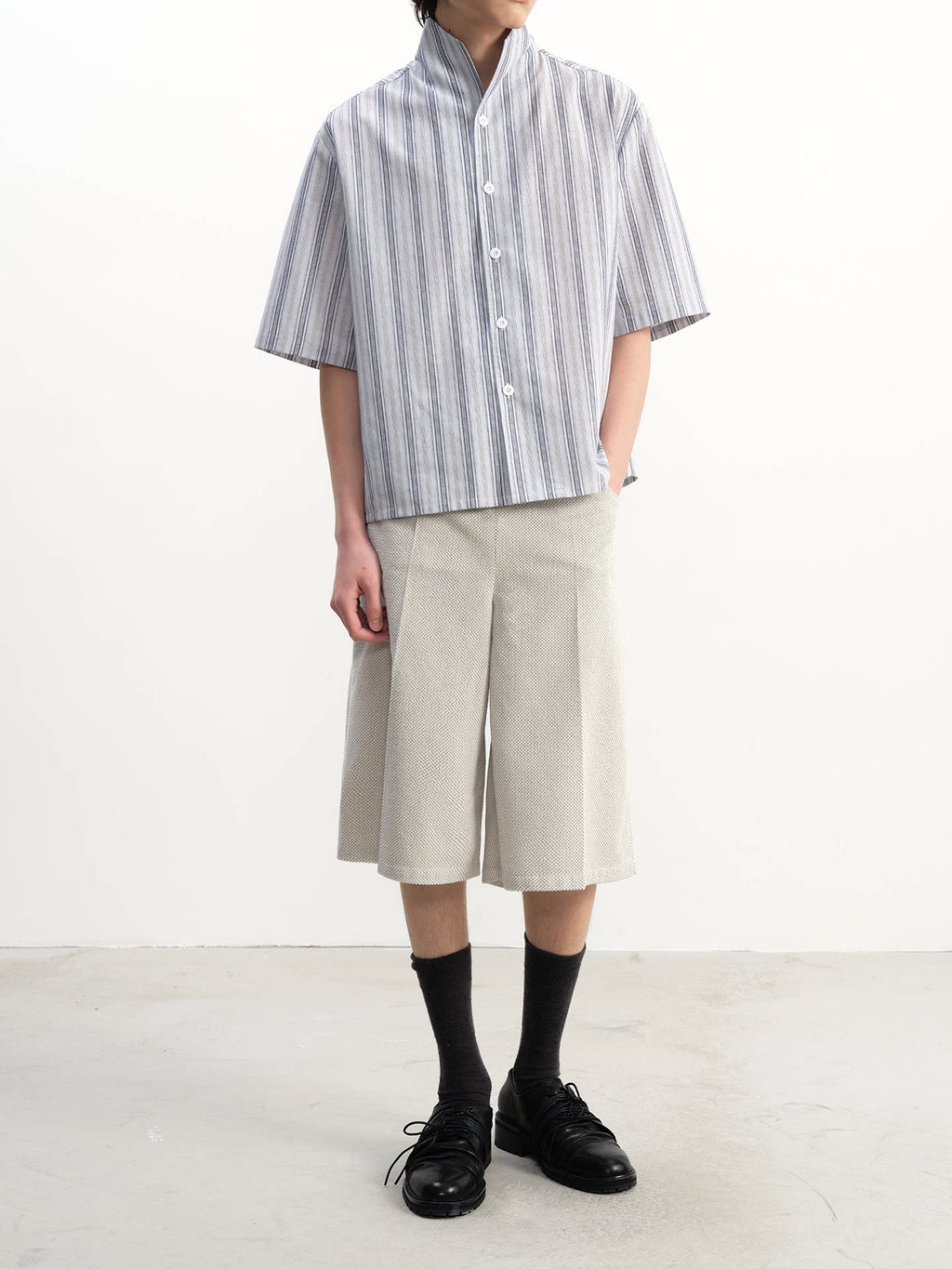JCAESAR Retro Woven Cropped Pants