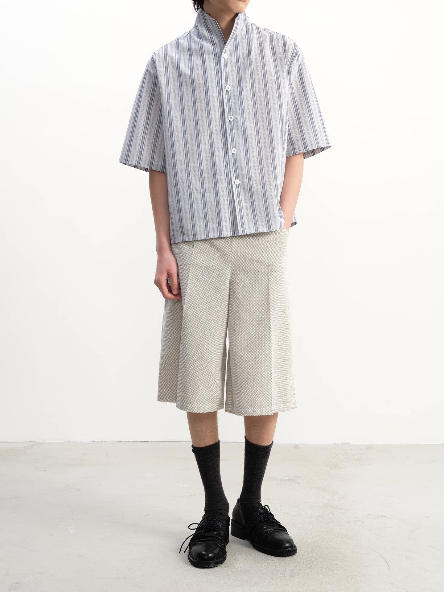 JCAESAR Retro Woven Cropped Pants