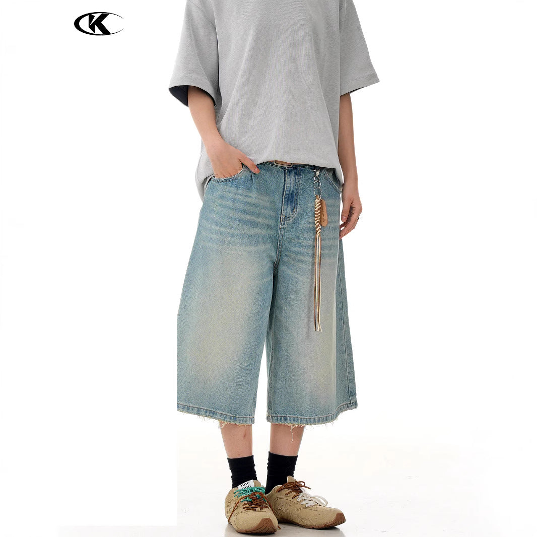 11KN Straight Loose Wide-leg Casual Shorts