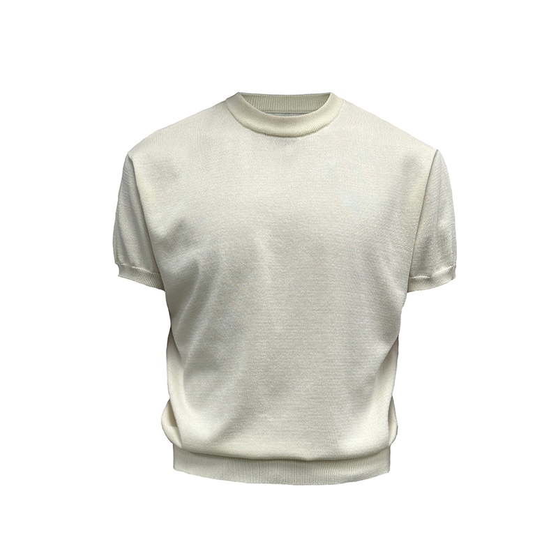JCAESAR Ice Silk Slim-fitting Small Neckline Tee