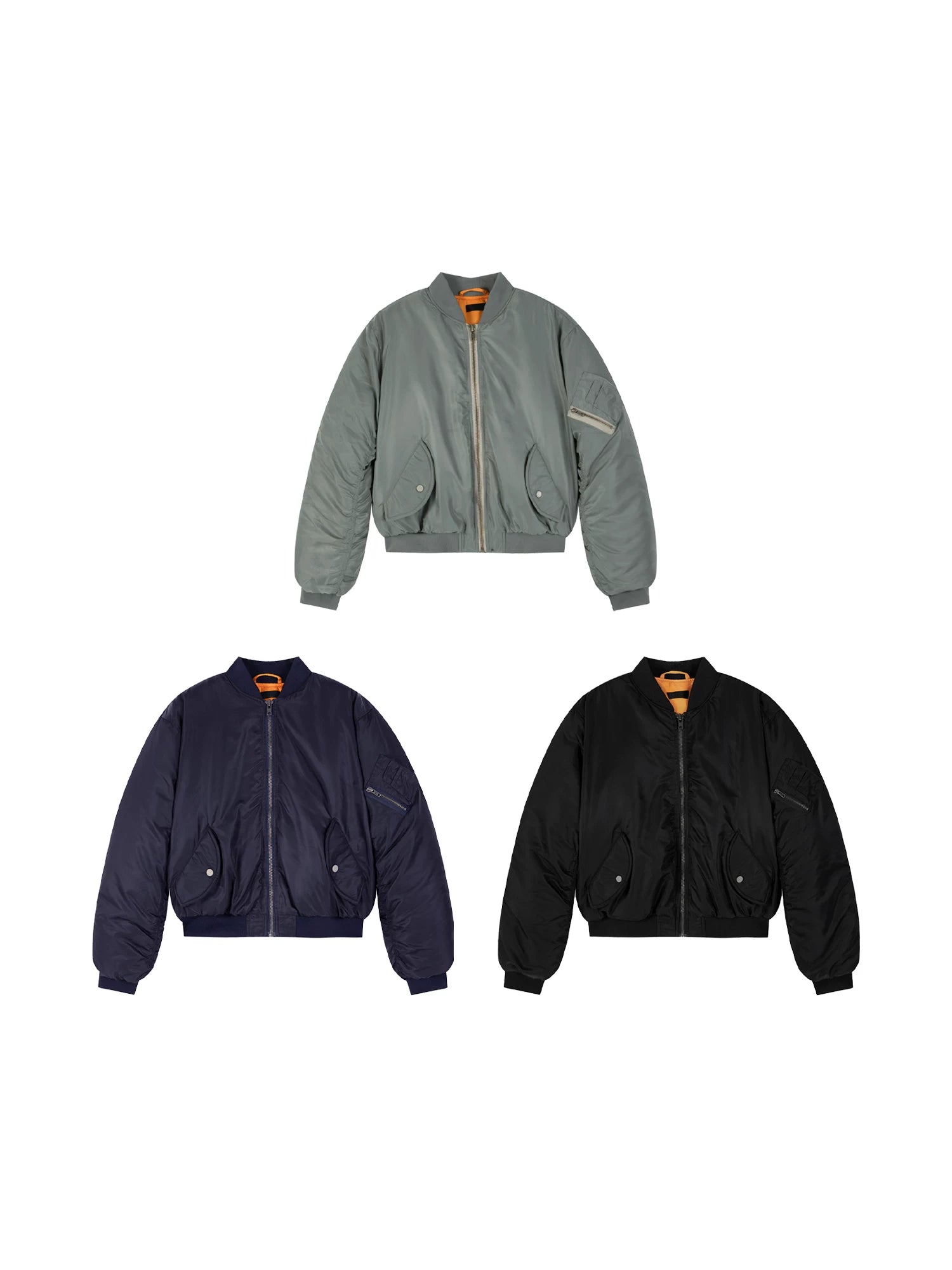 PLUS NO LOGO 25AW MA1 short and wide cotton bomber jacket
