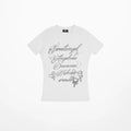 404MOB Alphabet Printed Hot Drill Front Shoulder Tee