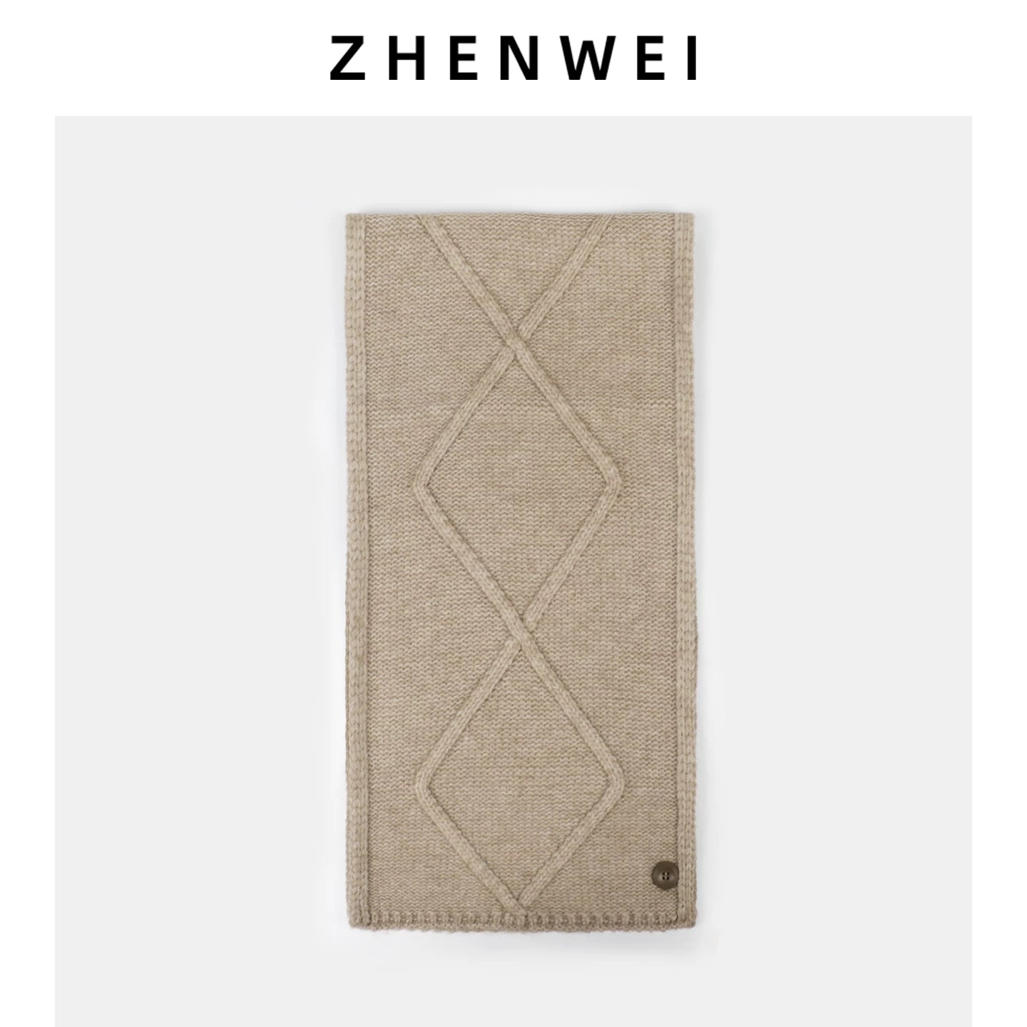 ZHENWEI Knitted Twist Cross Button Neck Protector Scarf Shawl