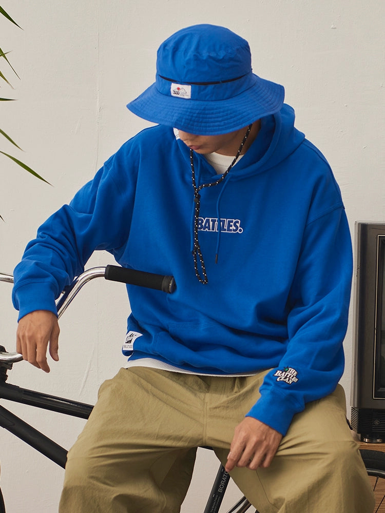 Battles Embroidered Cotton Terry Hooded Sweater