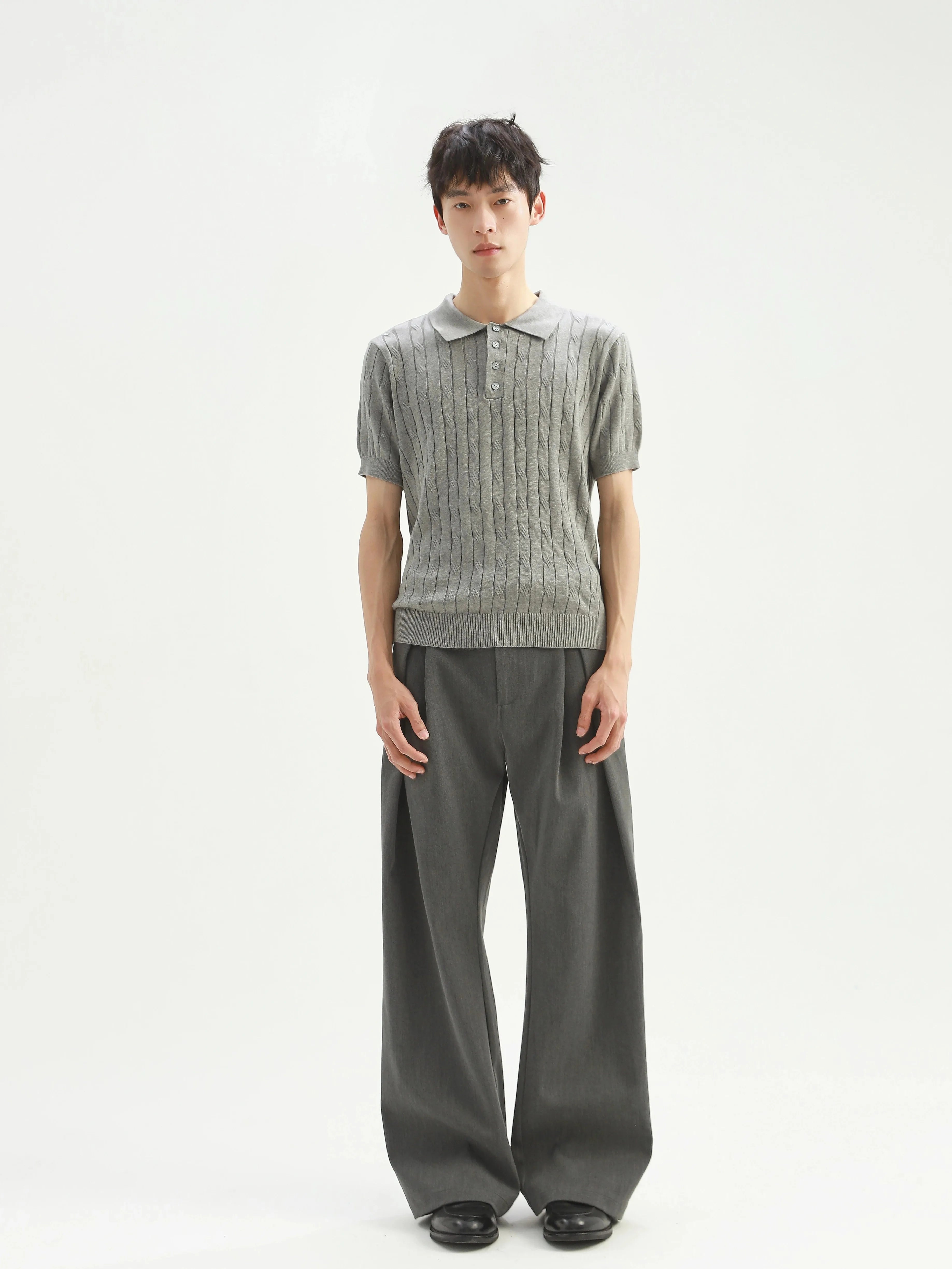 Stay The Night 3D I-pleated A-shaped Casual Pants