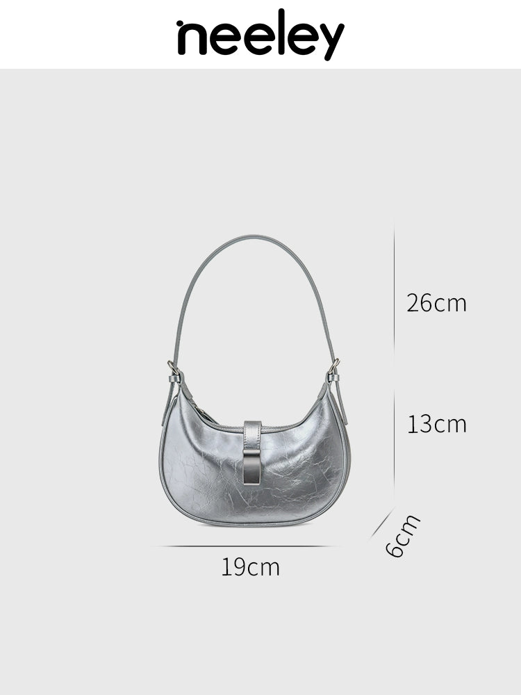 Neeley Niche French Leather Underarm Bag Saddle Bag