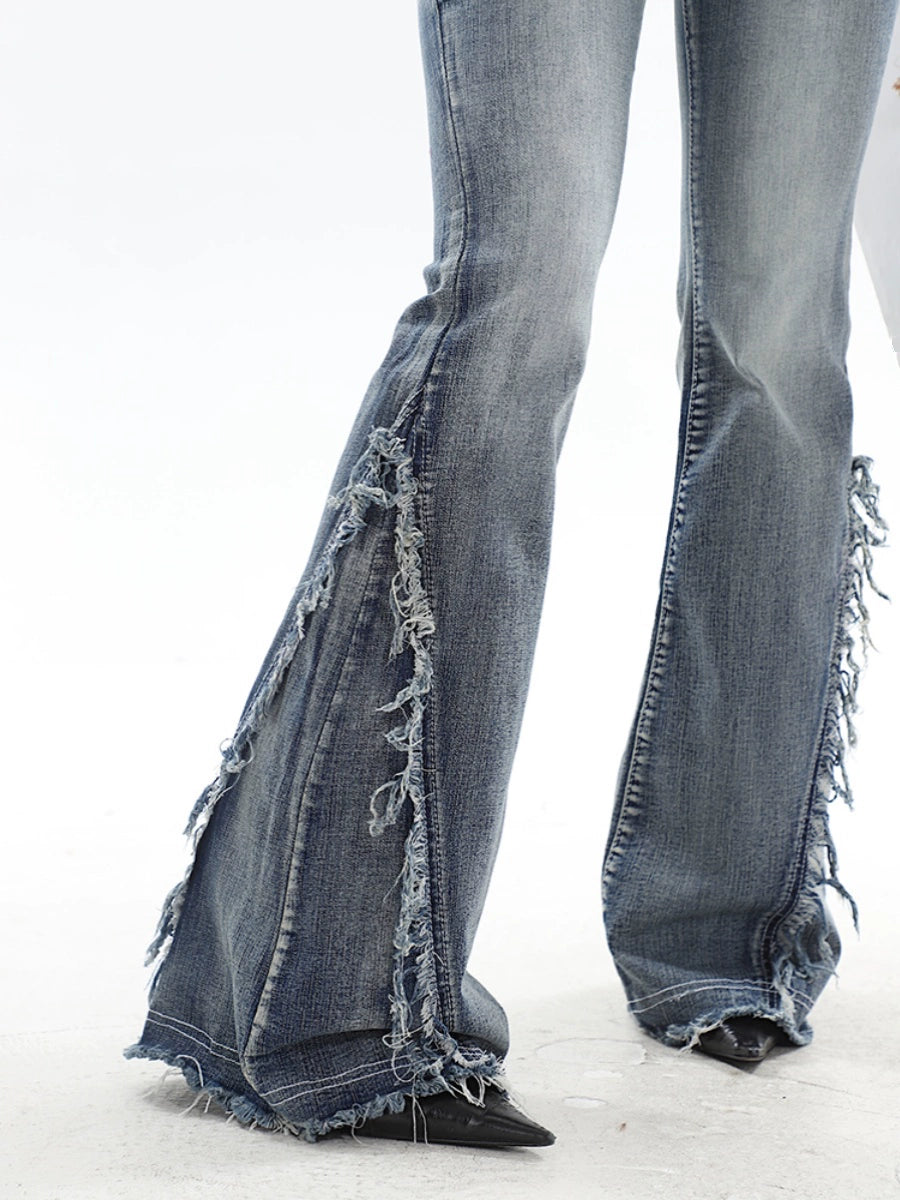 UNCMHISEX Vintage Flared Skinny Jeans
