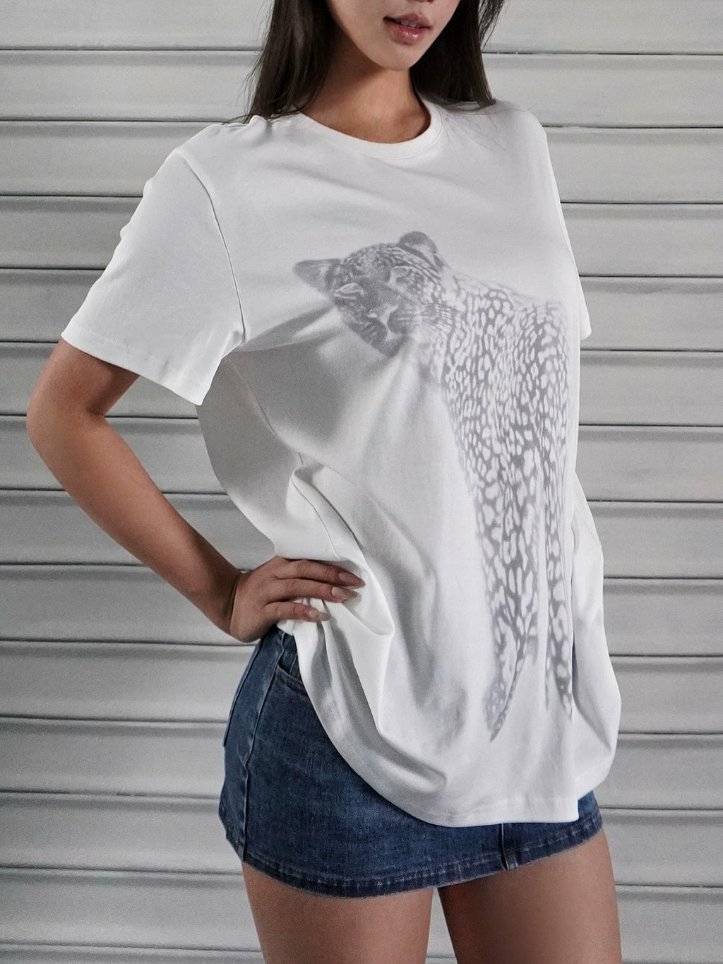 Jim Kennet "leopard" Loose Print Tee