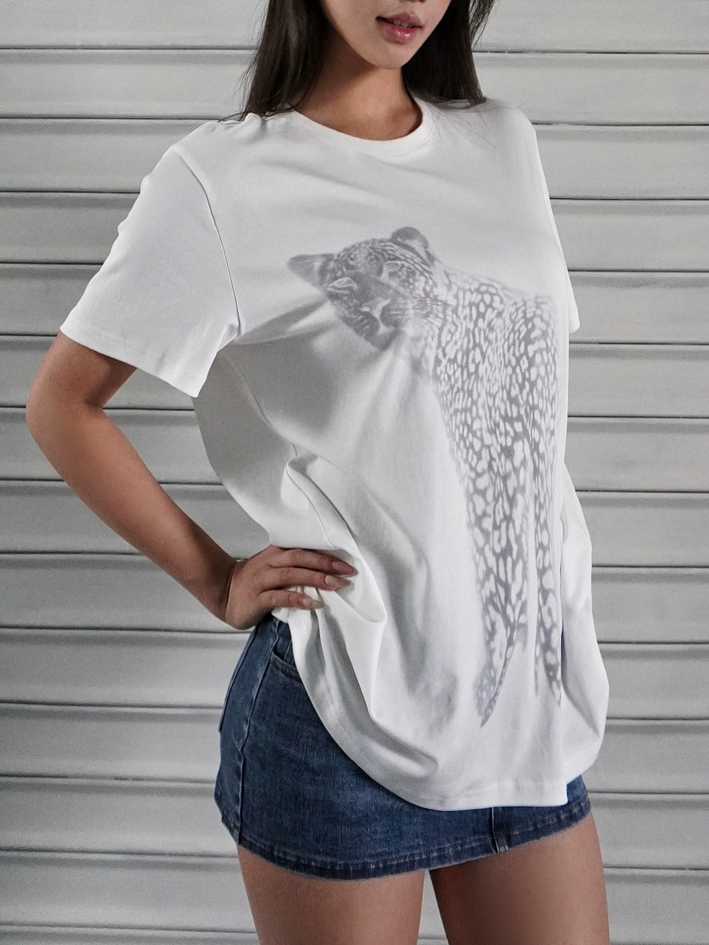 Jim Kennet "leopard" Loose Print Tee