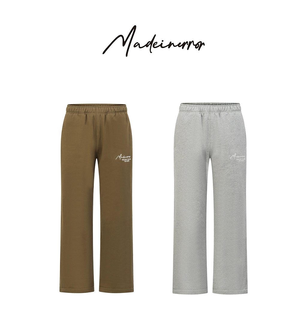 Madeinerror Heavy Embroidered Fleece Straight Casual Pants