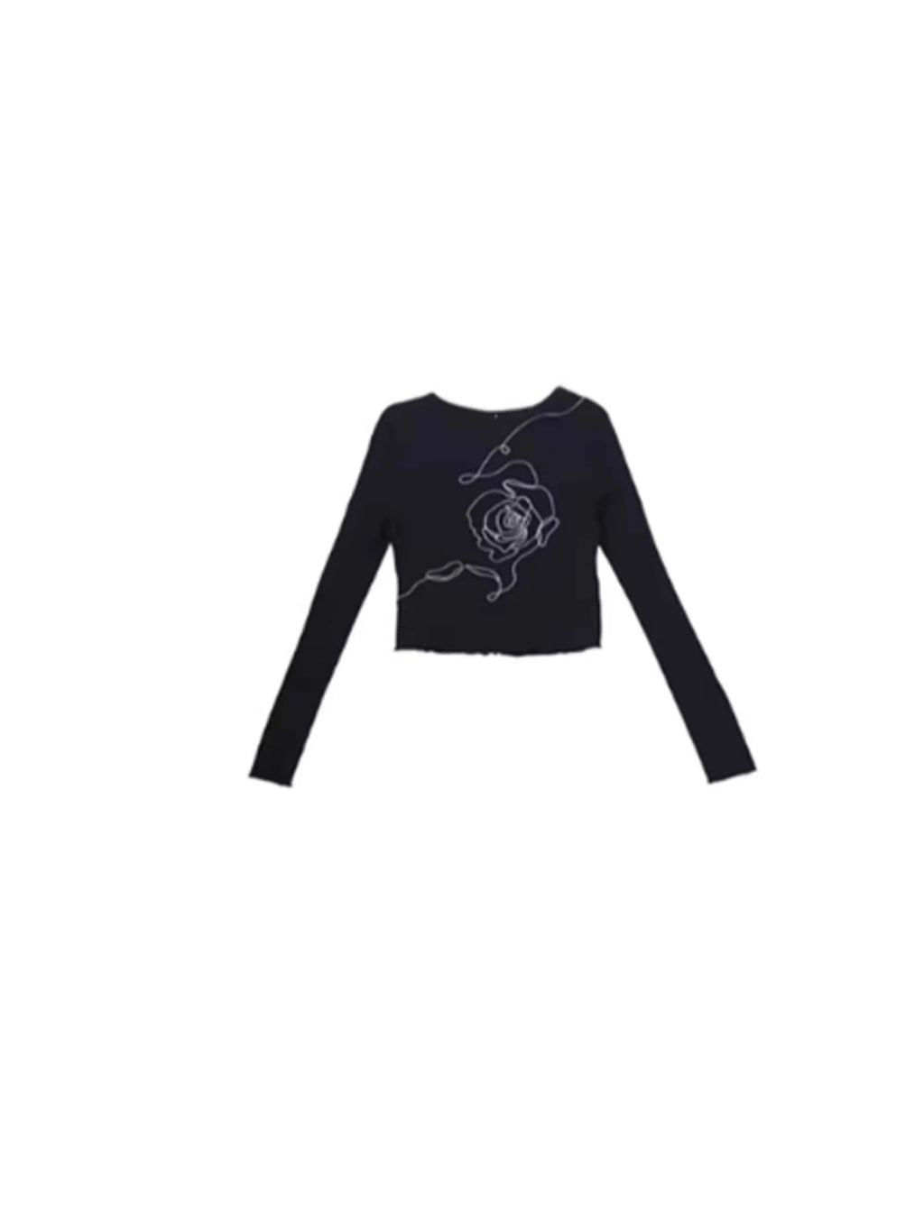 SAMUSAN Short Slim Fit Rose Print Long Sleeve