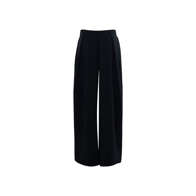 Audwyn Skinny Pleated Wide Leg Pants