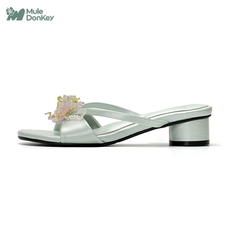 Donkey Outerwear Vacation High-heeled Open-toed Sandals