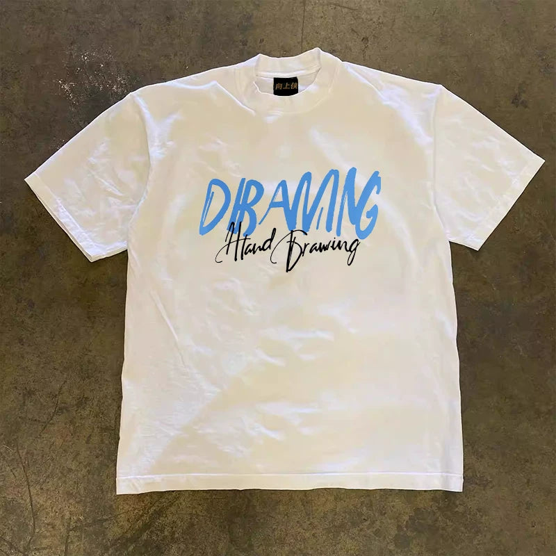 UPUPXIA Lightning Printing Casual Tee