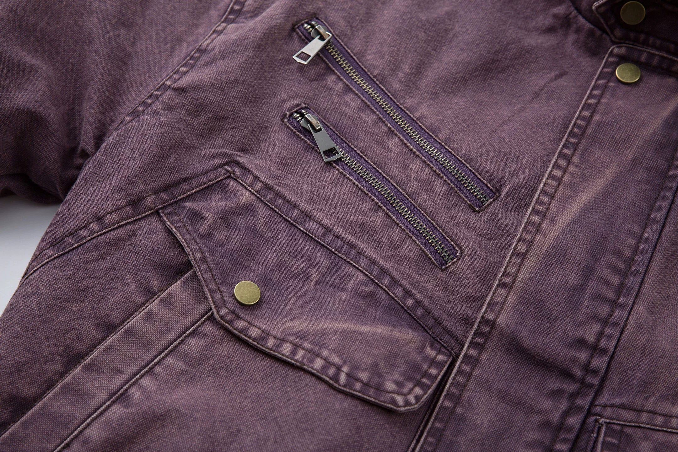 Saimt Retro Stand Collar Workwear Jacket