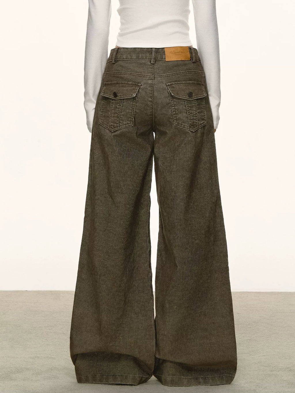 Anna Aneae Vintage Low-rise Straight Floor-mopping Trousers