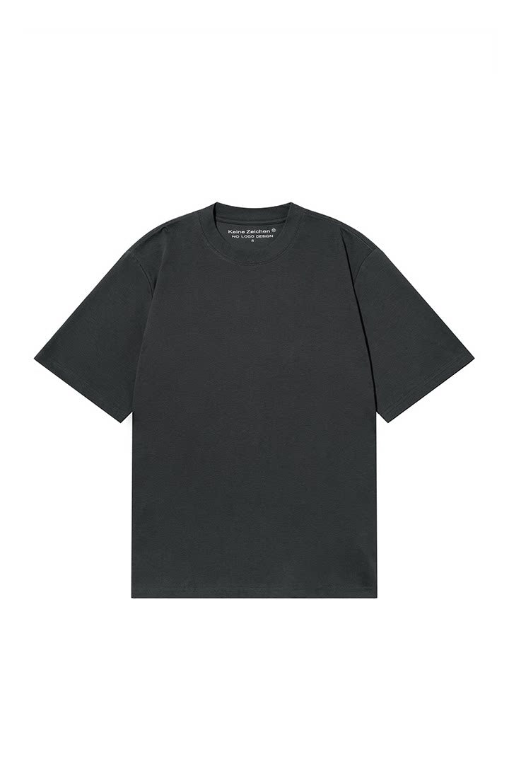 NO LOGO Summer Solona Boxy Wide-Fit Small Neckline Solid Basic Tee