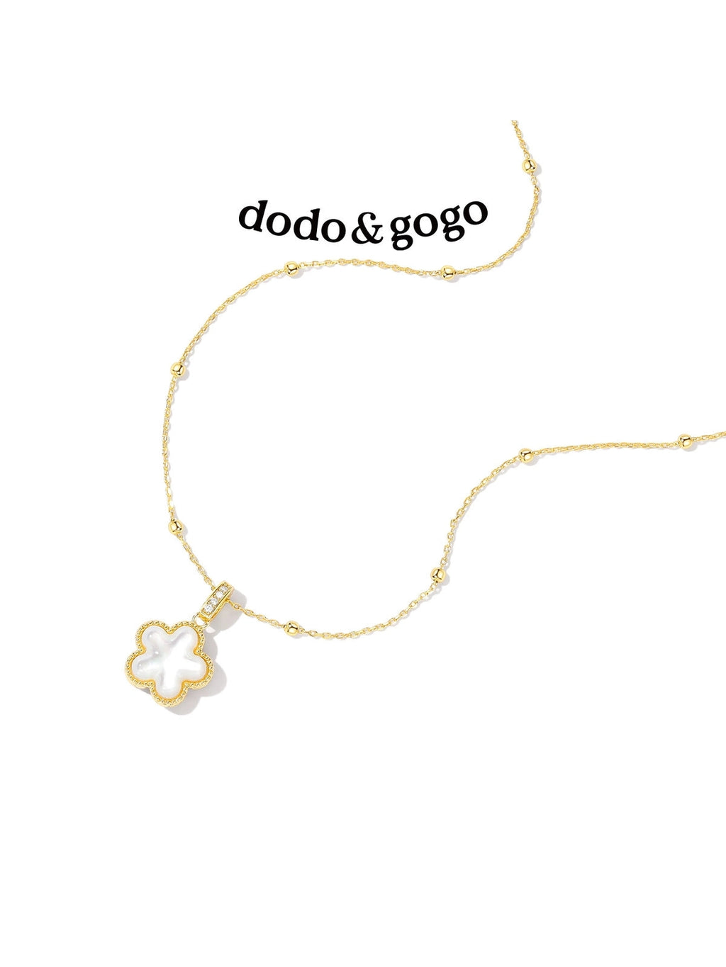 DODOGOGO Double-sided Drop Glaze Flower Necklace