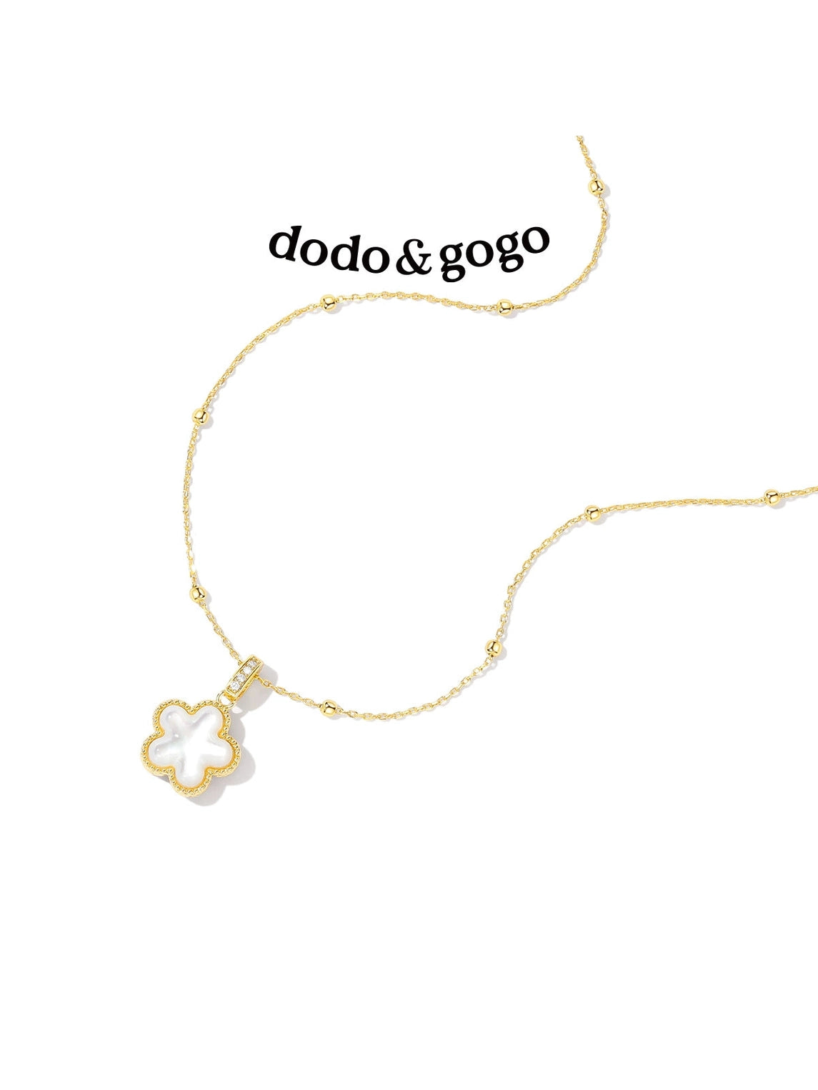 DODOGOGO Double-sided Drop Glaze Flower Necklace